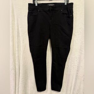 Torrid Bombshell Skinny Jeans Womens 16R Black Stretch Elastic Waist High Rise